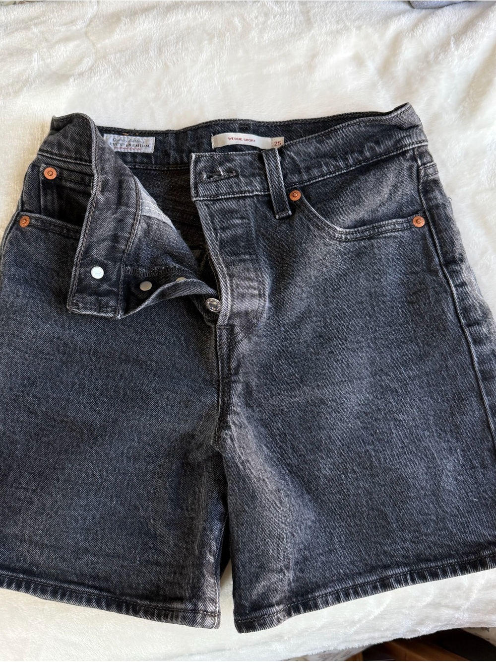Levi's Black Washed Denim Women's Shorts